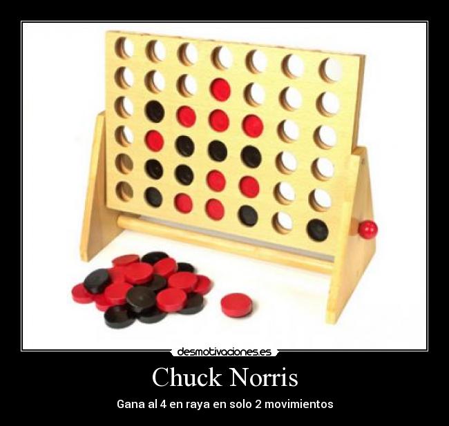 Chuck Norris - Gana al 4 en raya en solo 2 movimientos