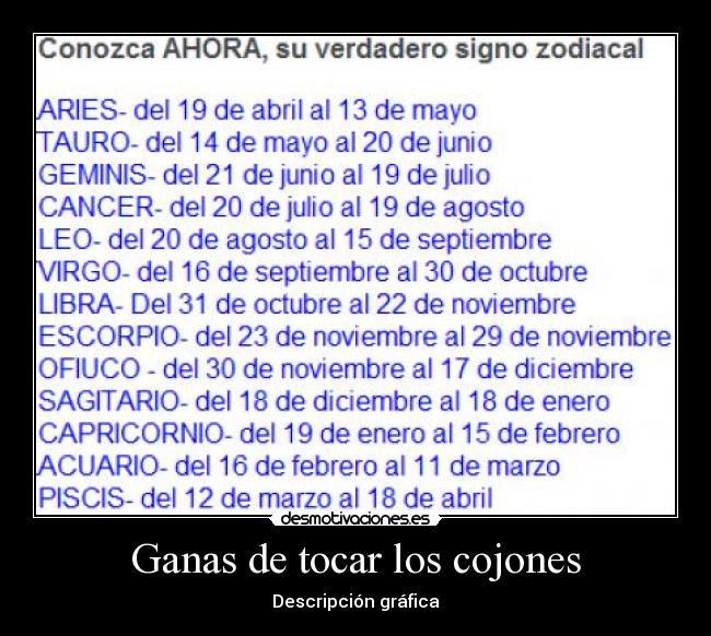 Ganas de tocar los cojones -