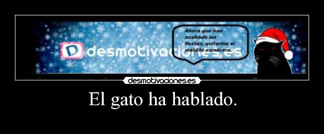 El gato ha hablado. -