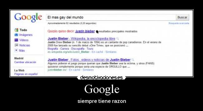 Google - siempre tiene razon