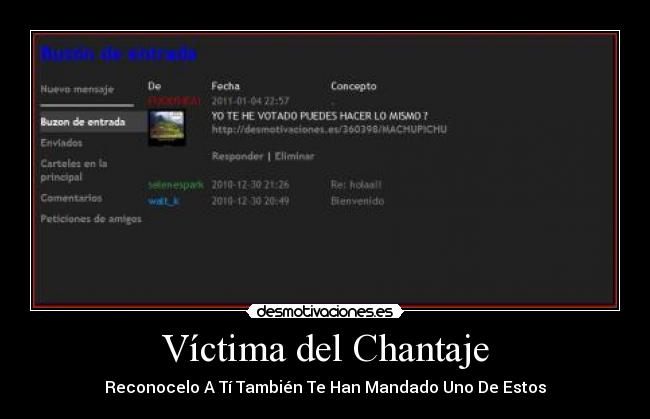 Víctima del Chantaje -