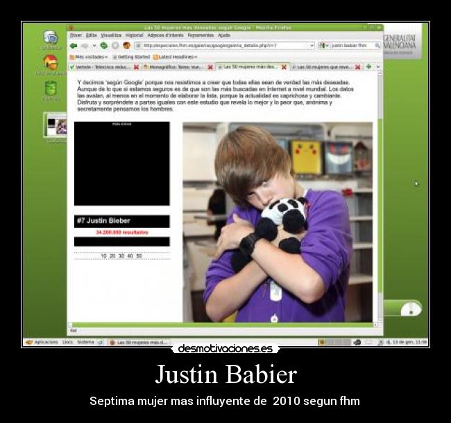 carteles justin babier tia desmotivaciones