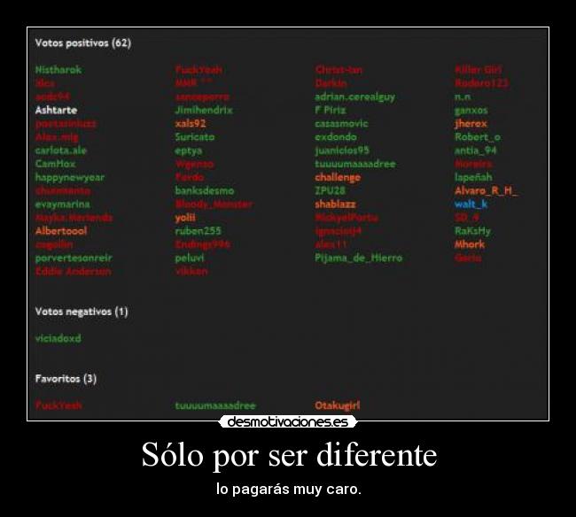 Sólo por ser diferente -