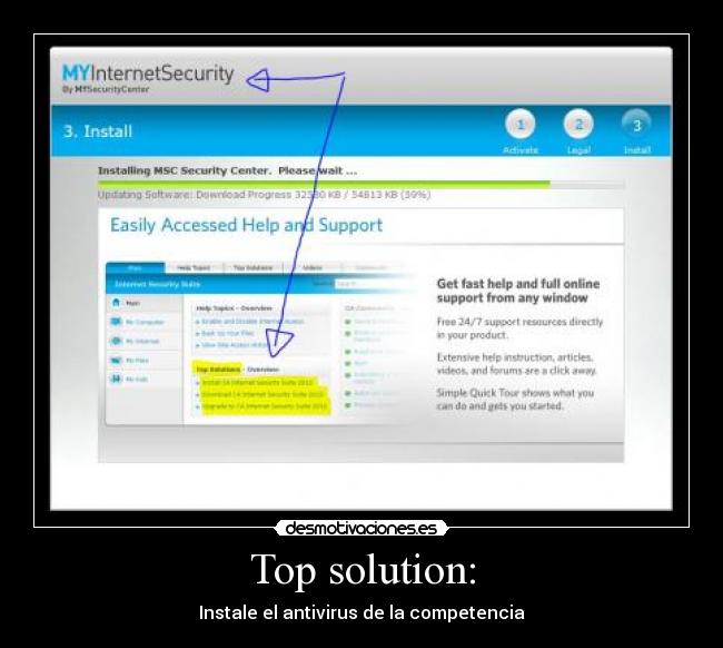 Top solution: - Instale el antivirus de la competencia