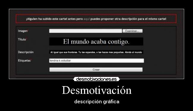 Desmotivación - descripción gráfica