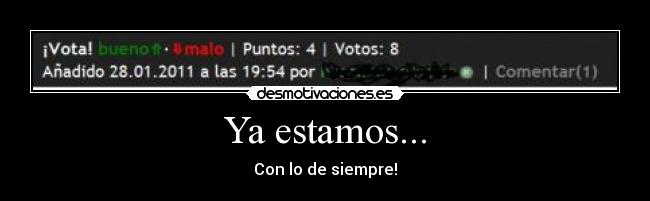 Ya estamos... - 