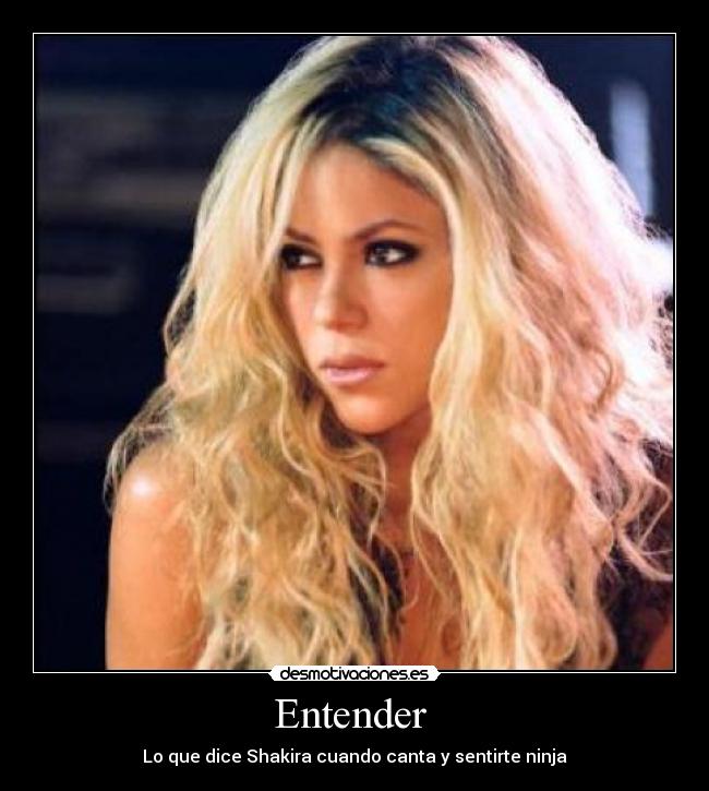Entender  - Lo que dice Shakira cuando canta y sentirte ninja