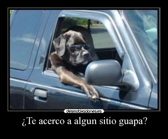 ¿Te acerco a algun sitio guapa? -