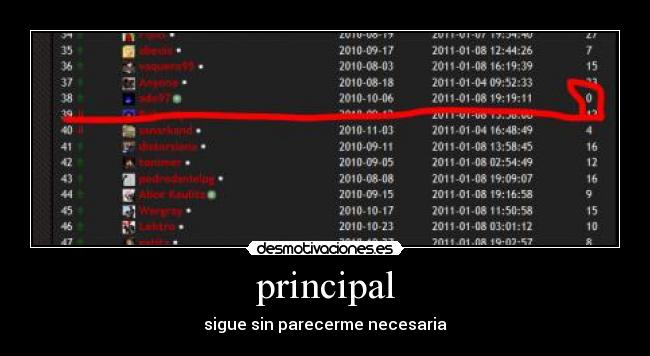 principal - sigue sin parecerme necesaria