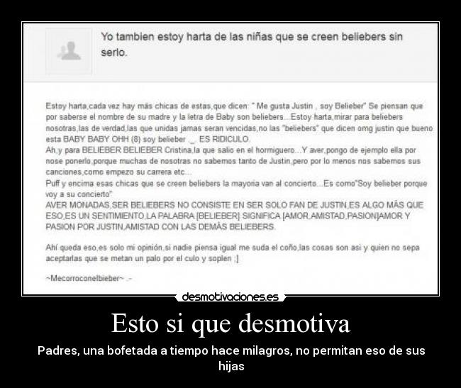 Esto si que desmotiva - Padres, una bofetada a tiempo hace milagros, no permitan eso de sus hijas