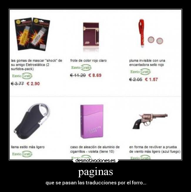 paginas - que se pasan las traducciones por el forro...