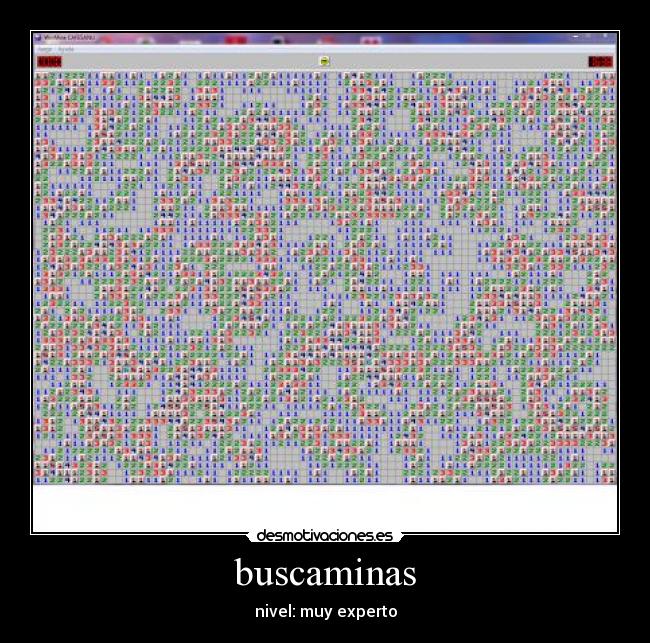 buscaminas - nivel: muy experto