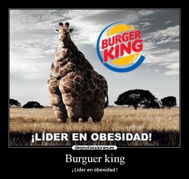 Burguer king - ¡ Líder en obesidad !