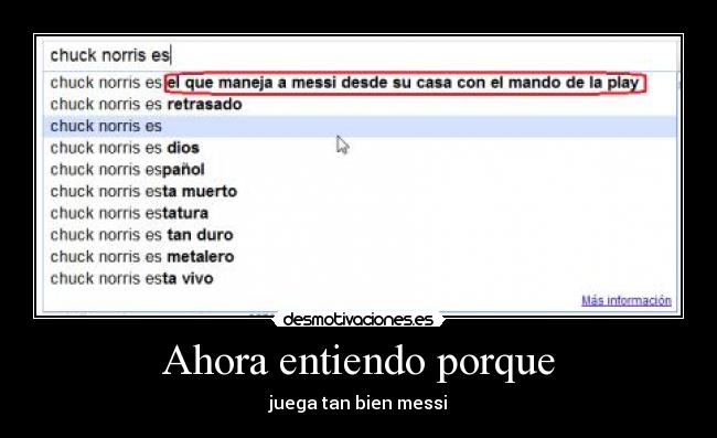 Ahora entiendo porque - juega tan bien messi