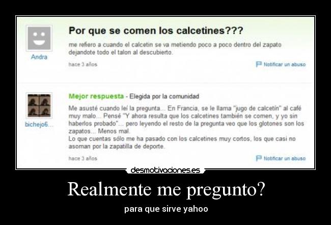 Realmente me pregunto? -