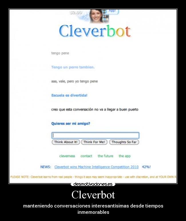Cleverbot - manteniendo conversaciones interesantísimas desde tiempos inmemorables