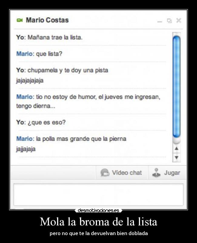 Mola la broma de la lista - 