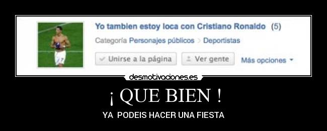 ¡ QUE BIEN ! -