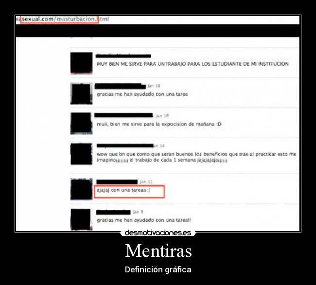 carteles masturbacion sexo tarea mentira excusa desmotivaciones