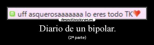 Diario de un bipolar. - (2ª parte)