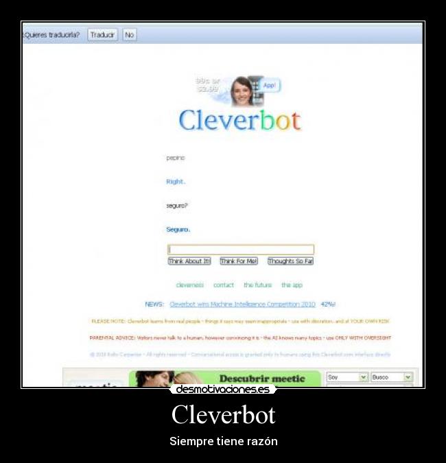 carteles cleverbot desmotivaciones