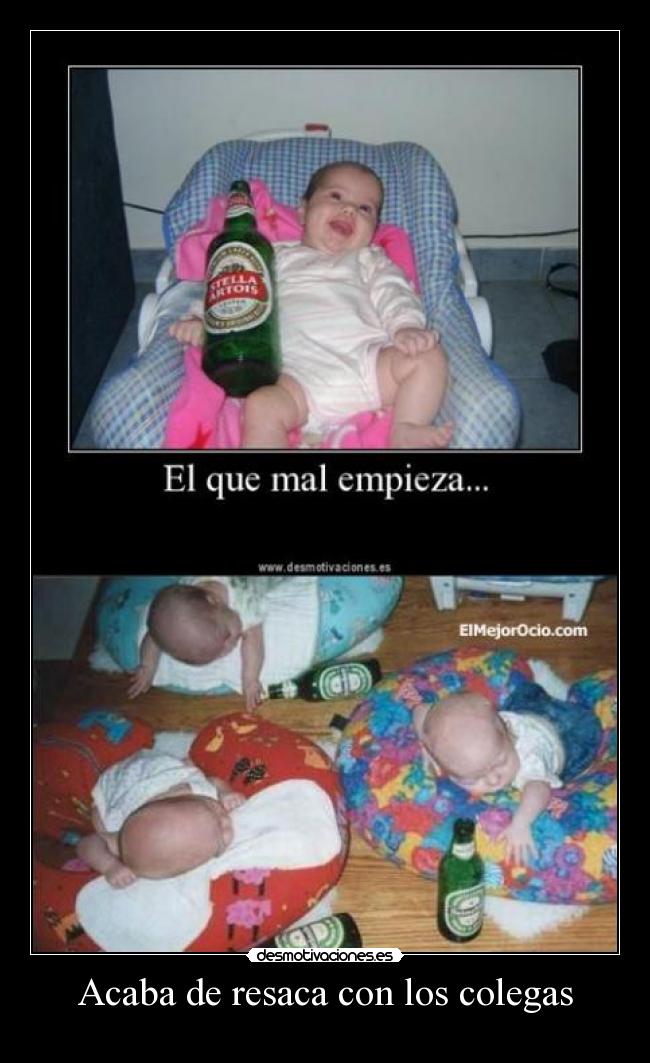 Acaba de resaca con los colegas - 