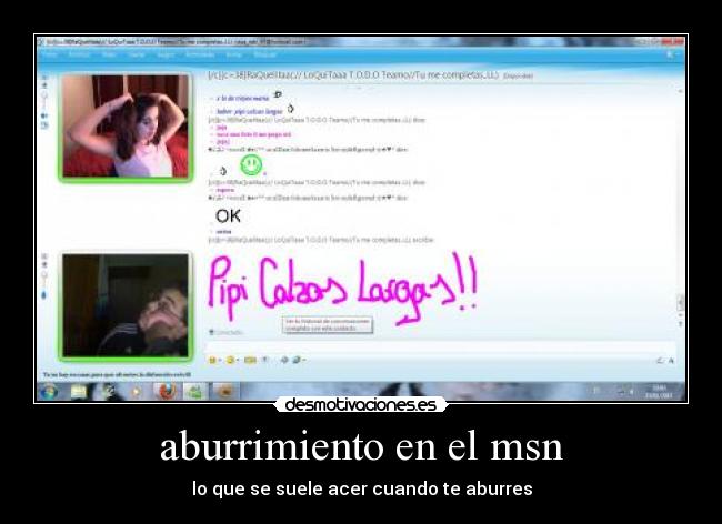 aburrimiento en el msn -