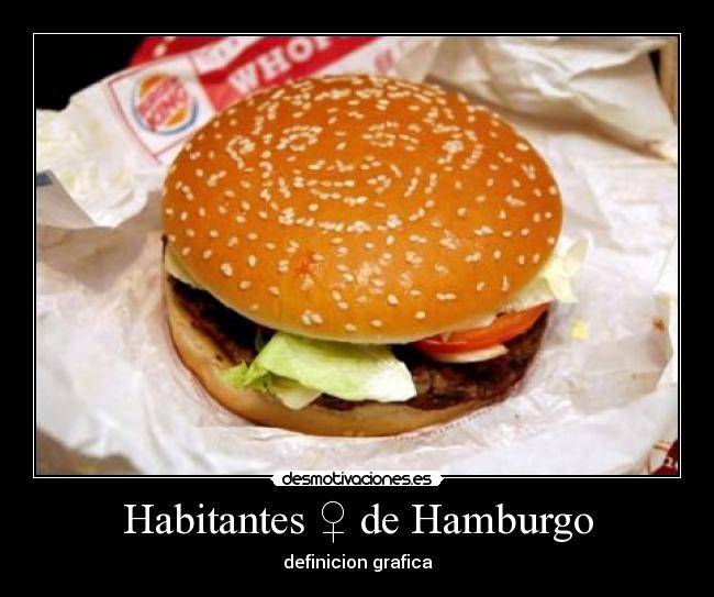 Habitantes ♀ de Hamburgo - definicion grafica