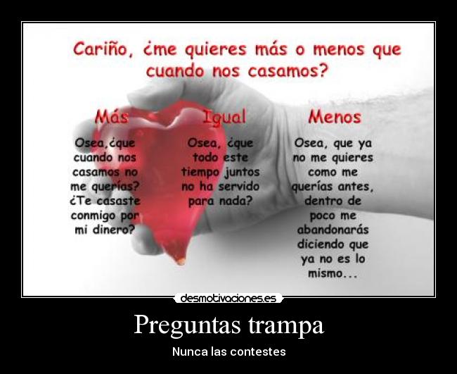 Preguntas trampa - Nunca las contestes