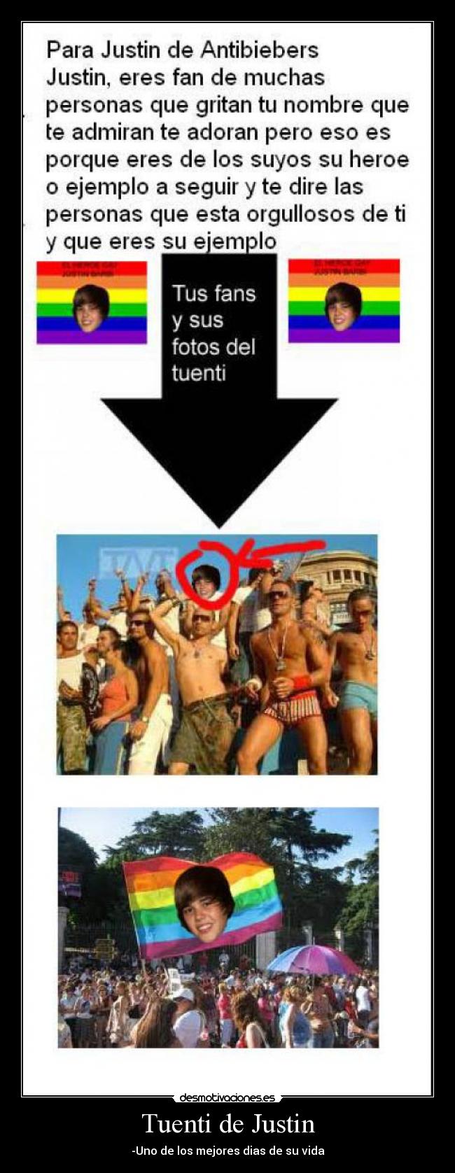 Tuenti de Justin - -Uno de los mejores dias de su vida