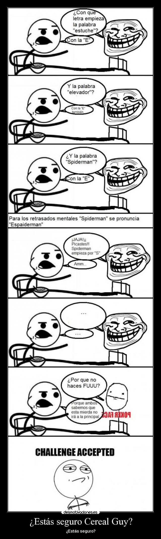 carteles cereal guy troll face desmotivaciones