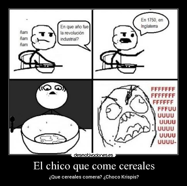 El chico que come cereales -