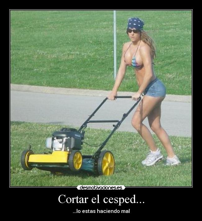 Cortar el cesped... - 