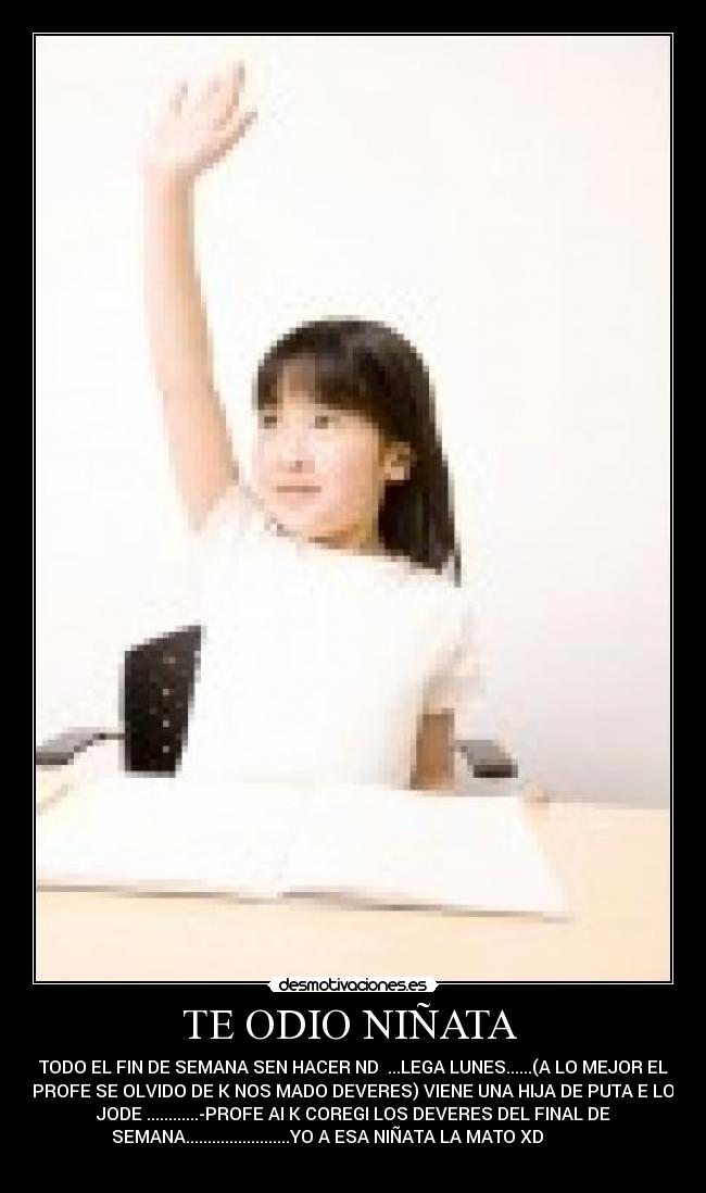 TE ODIO NIÑATA -