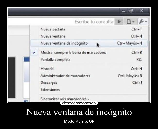 Nueva ventana de incógnito -