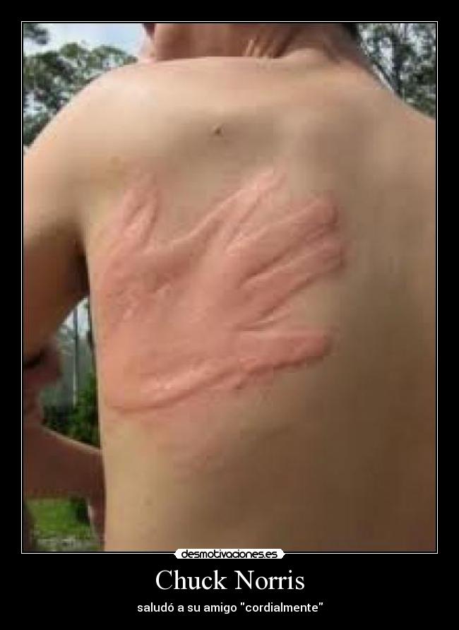 Chuck Norris - saludó a su amigo cordialmente