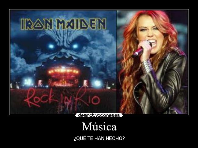 carteles musica iron maiden desmotivaciones