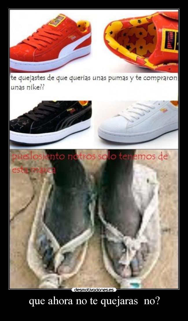 que ahora no te quejaras no? -