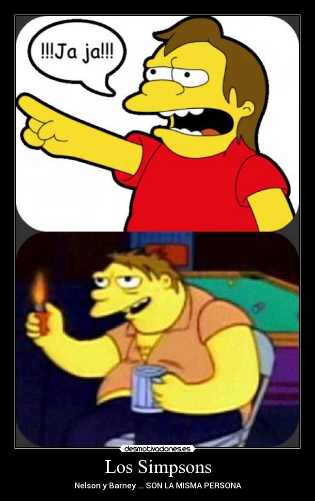 Los Simpsons - Nelson y Barney ... SON LA MISMA PERSONA