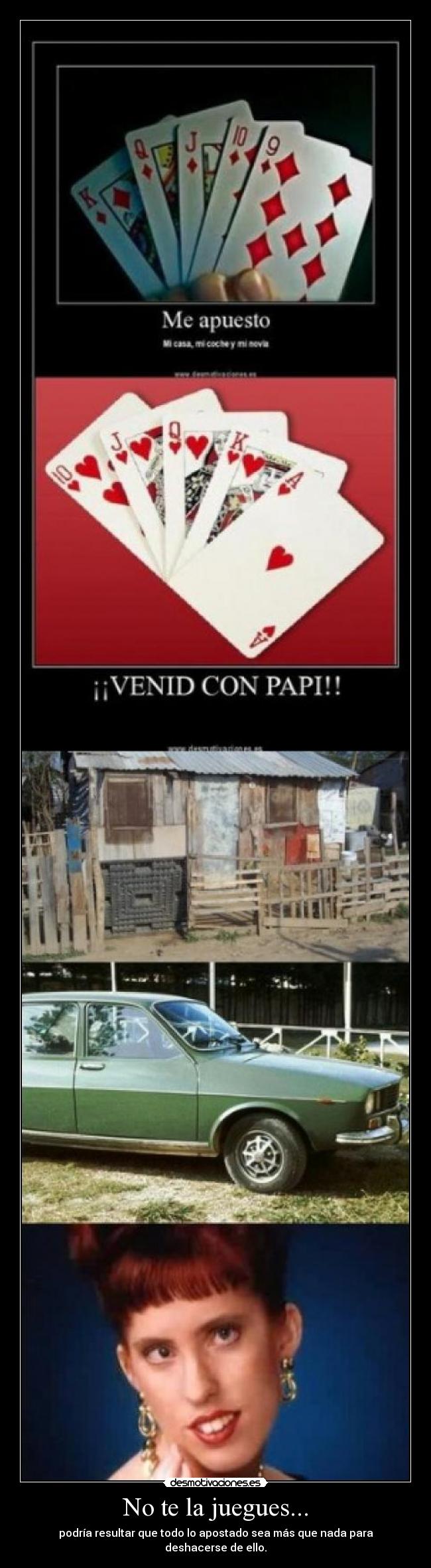 carteles jueges cartas fea chabola viejo desmotivaciones