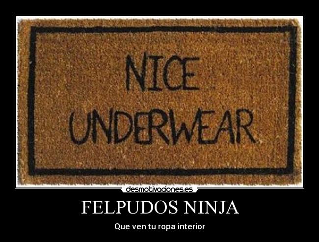 FELPUDOS NINJA - Que ven tu ropa interior