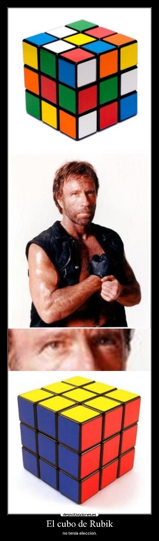 El cubo de Rubik - no tenía eleccion.