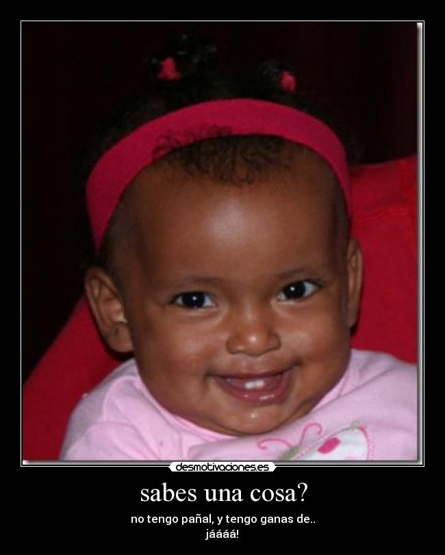 sabes una cosa? -