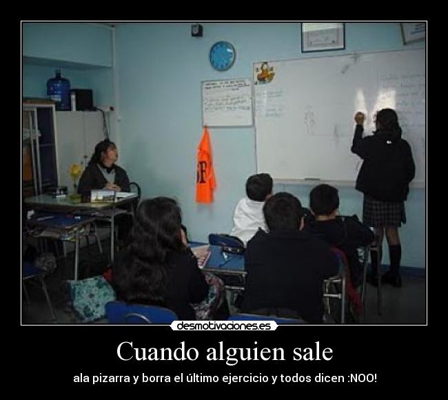 Cuando alguien sale -