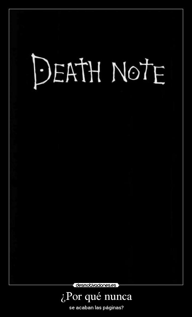 ¿Por qué nunca - se acaban las páginas?