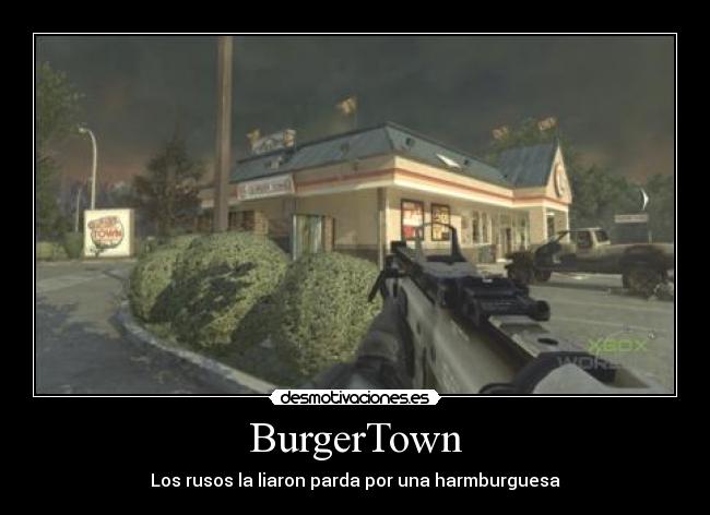 BurgerTown - Los rusos la liaron parda por una harmburguesa