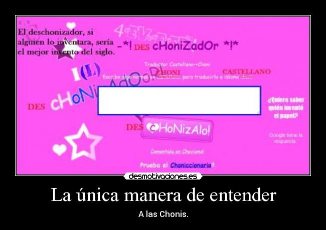 carteles des choni chonizador desmotivaciones