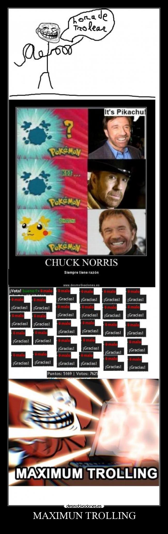 carteles desmotivacioneses chuck norris principal troll face bullete desmotivaciones