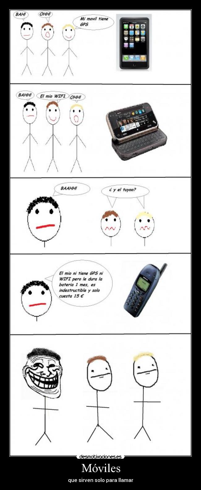 Móviles - que sirven solo para llamar