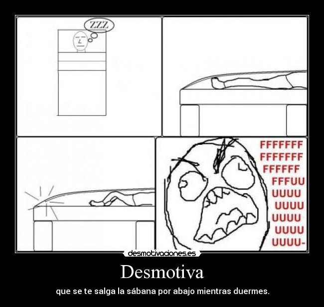 carteles sabana cama fuu dormir desmotivaciones